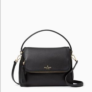 Black Kate Spade Chester Street Miri Crossbody Pebbled Leather Bag